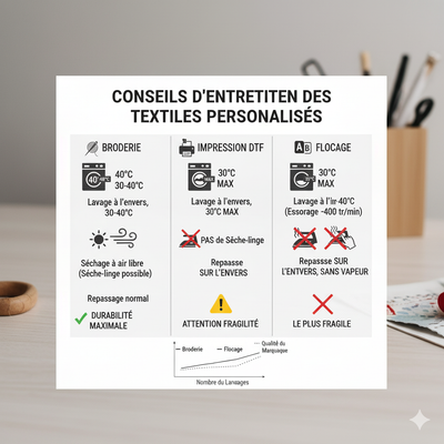 Conseil d'entretien pour vos vêtements personnalisés
