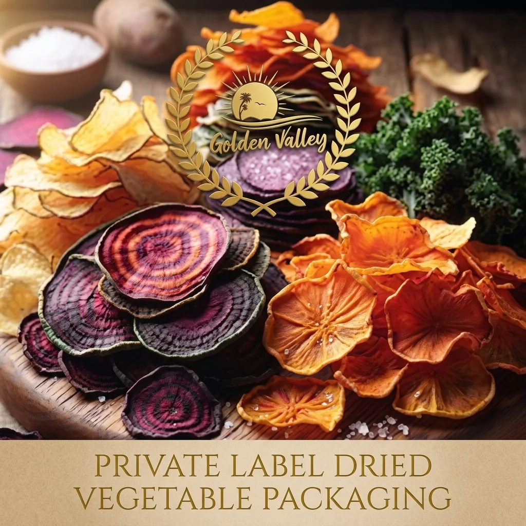 private label dried vegetable packaging - Golden Valley