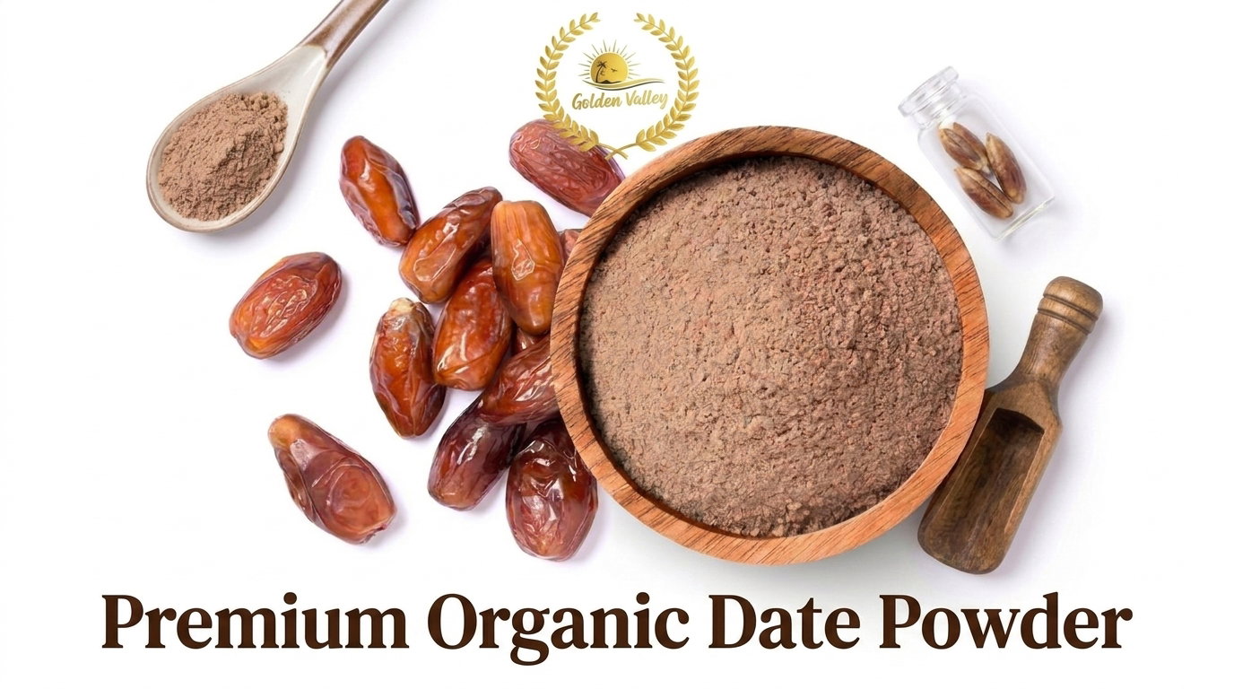 Premium Organic Date Powder – Golden Valley’s 100% Natural Functional Sweetener