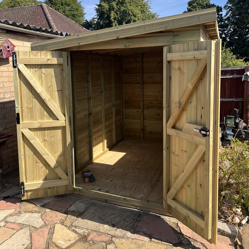 8 x 6 Treated Pent Shed