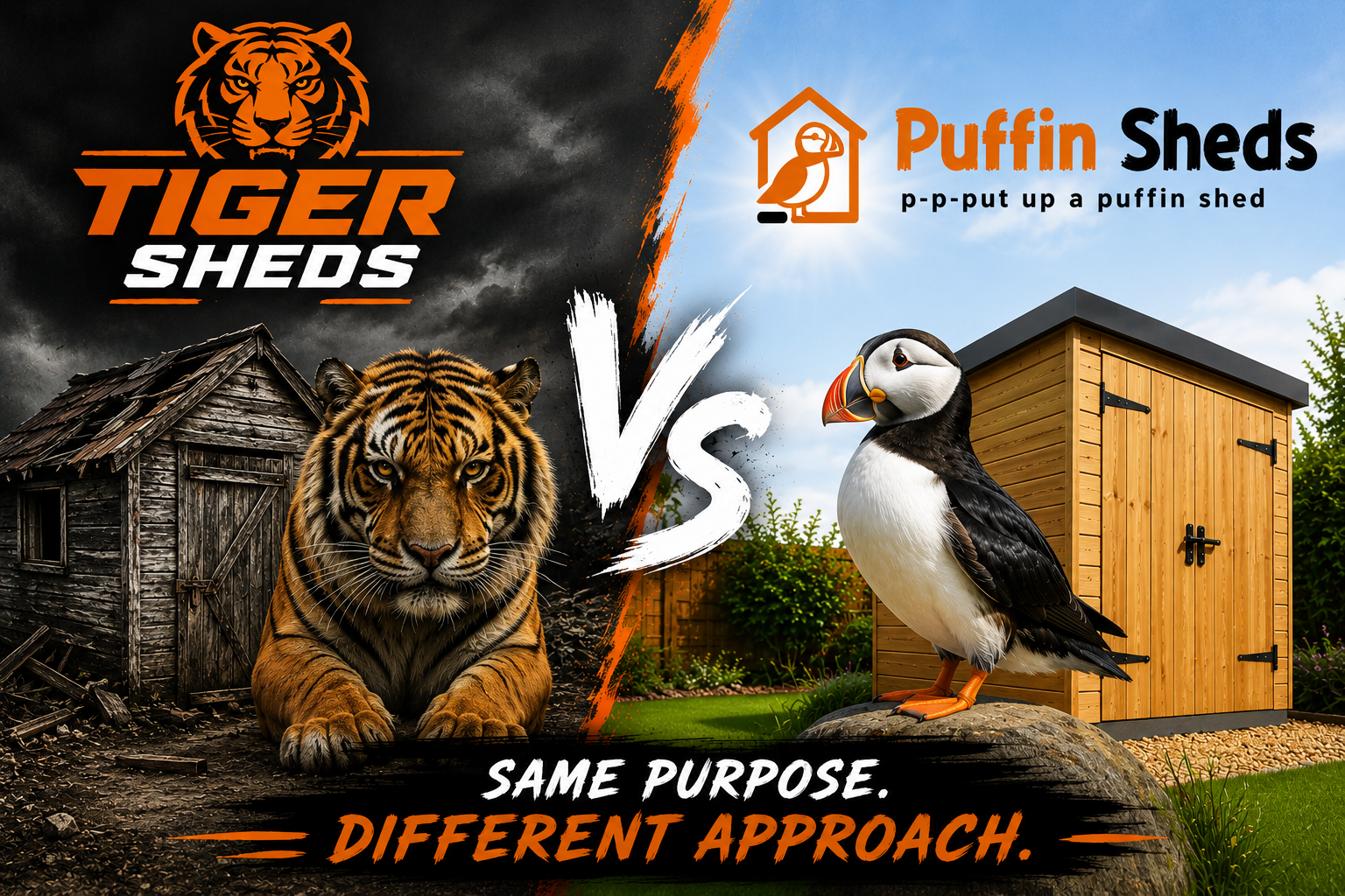 tiger sheds vs puffin sheds