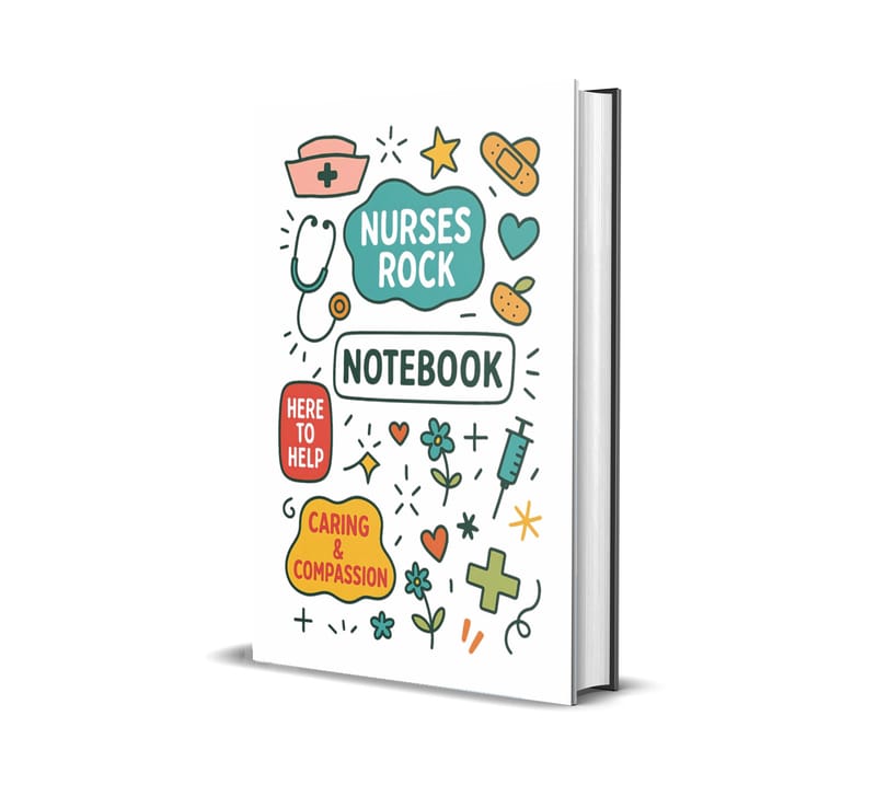 Nurse Notebook – 200-Page Lined Journal for Nurses | 7x10 Inches | Cute Medical Gift for Nurse Appreciation, Shift Notes, Reflections, or Daily Use - Hardcover