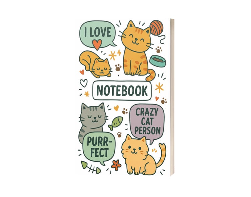Lined Note Book for Cat Lovers-Paperback