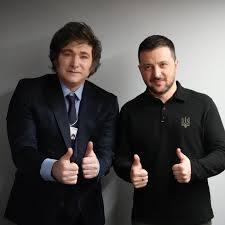 Zelensky y Milei presidentes ficción