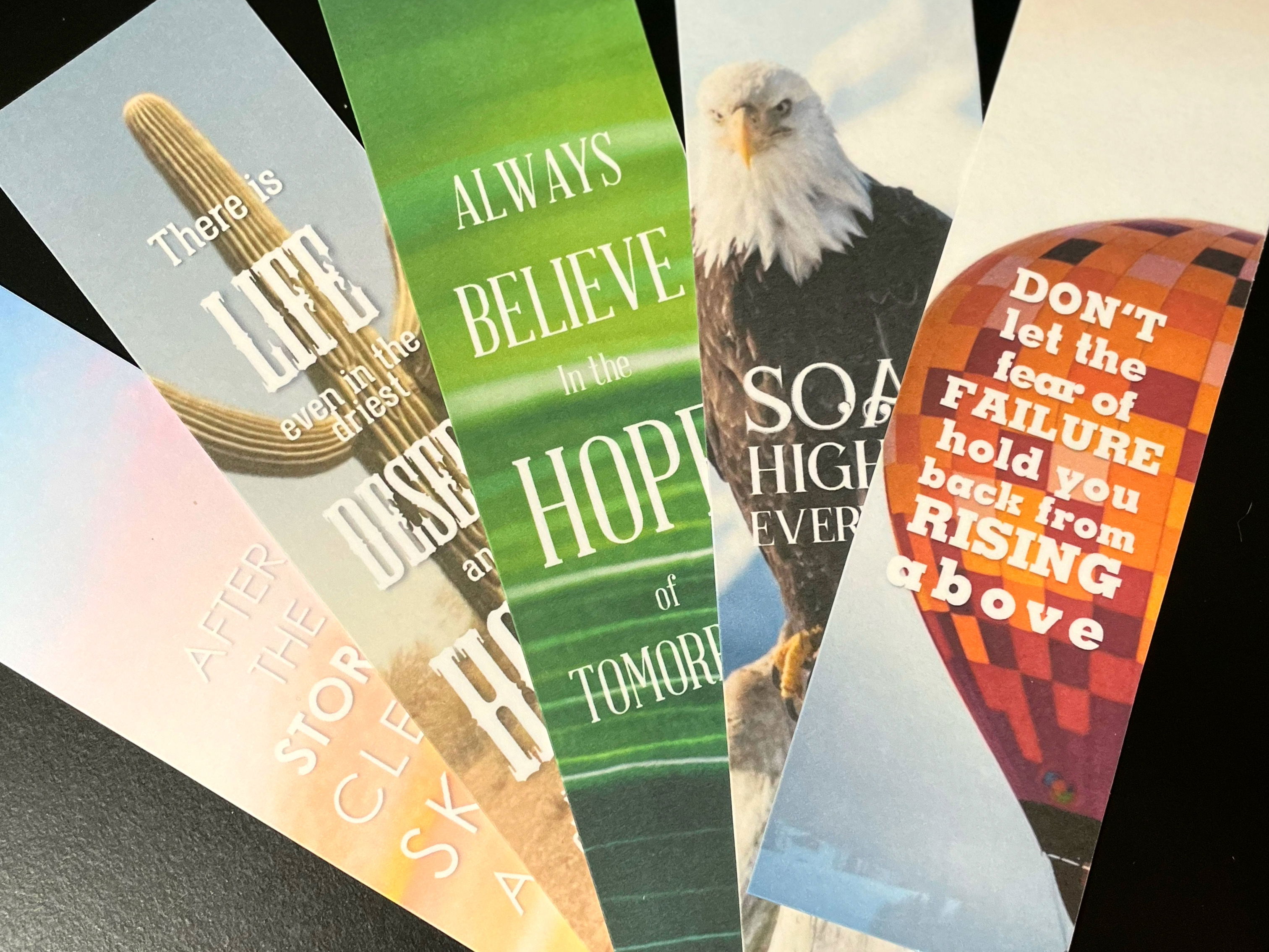 Inspirational Nature and Adventure Themed Bookmarks