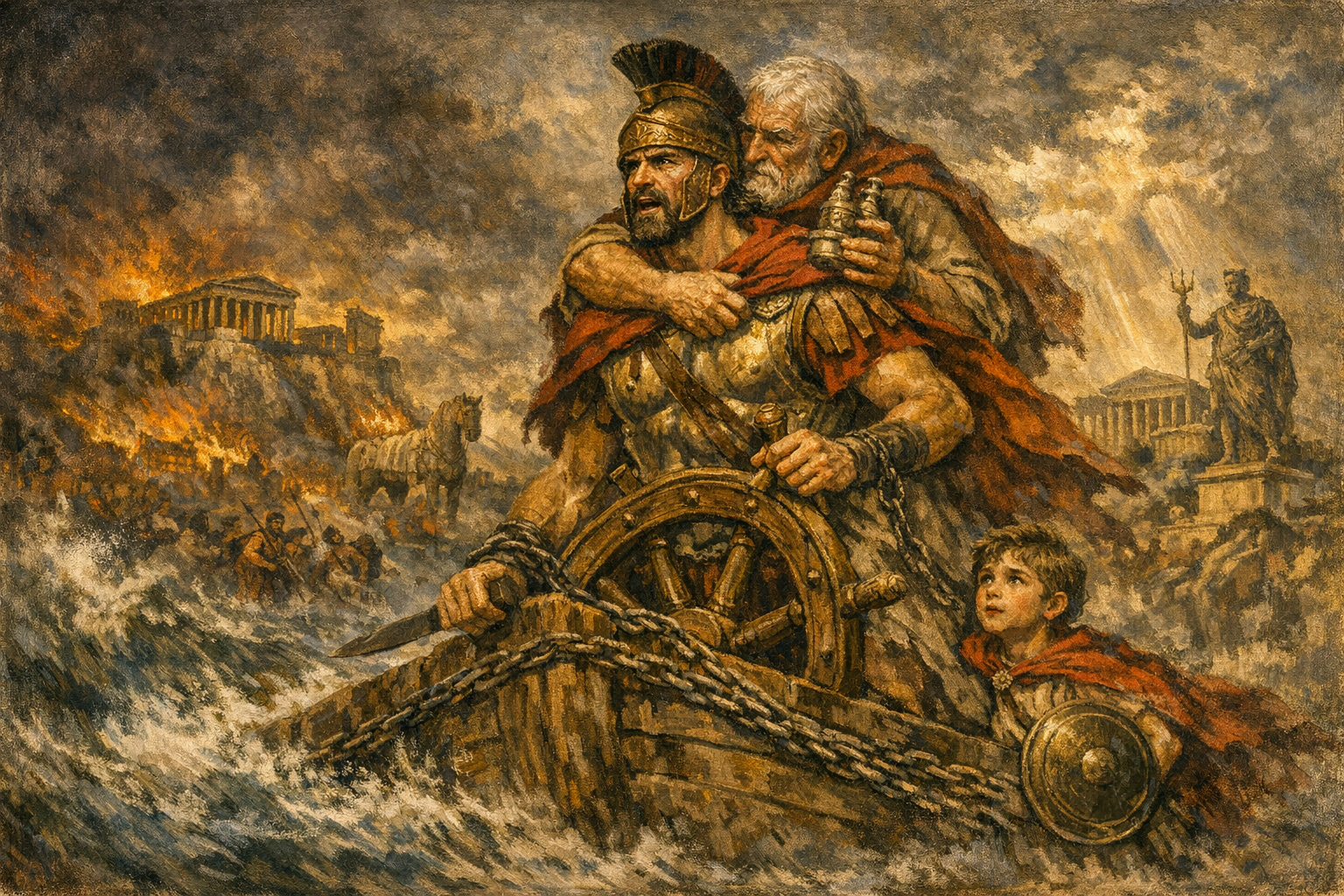 La Eneida - Eneas, tu destino es flecha que Roma clavó en la historia.