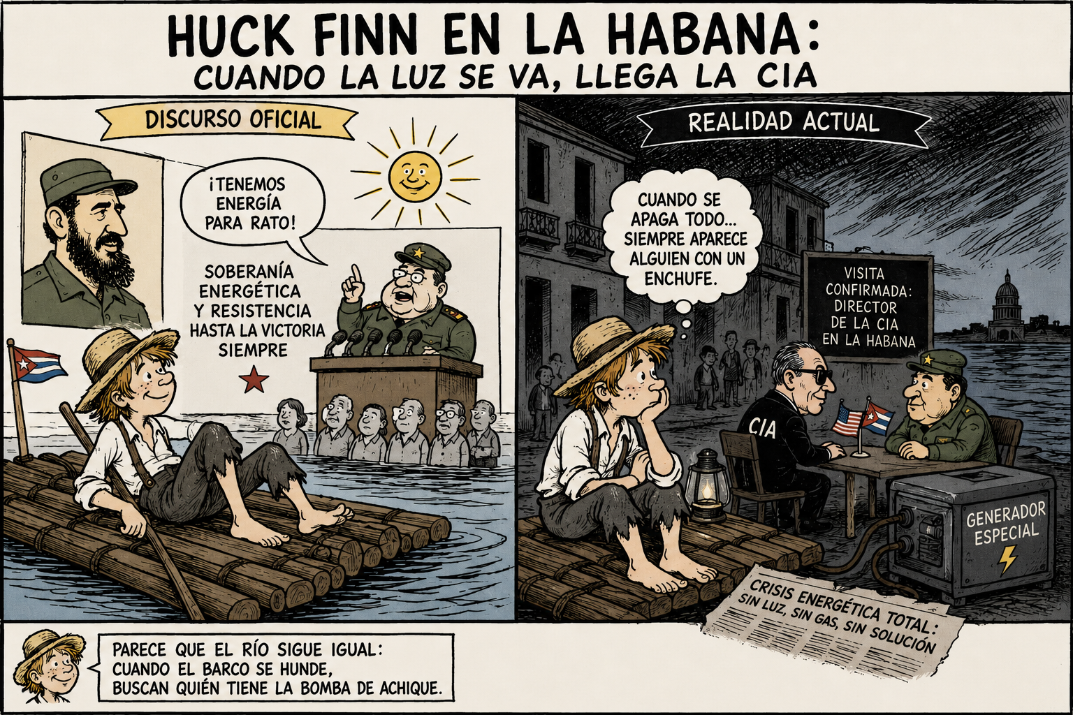 El barco se hunde