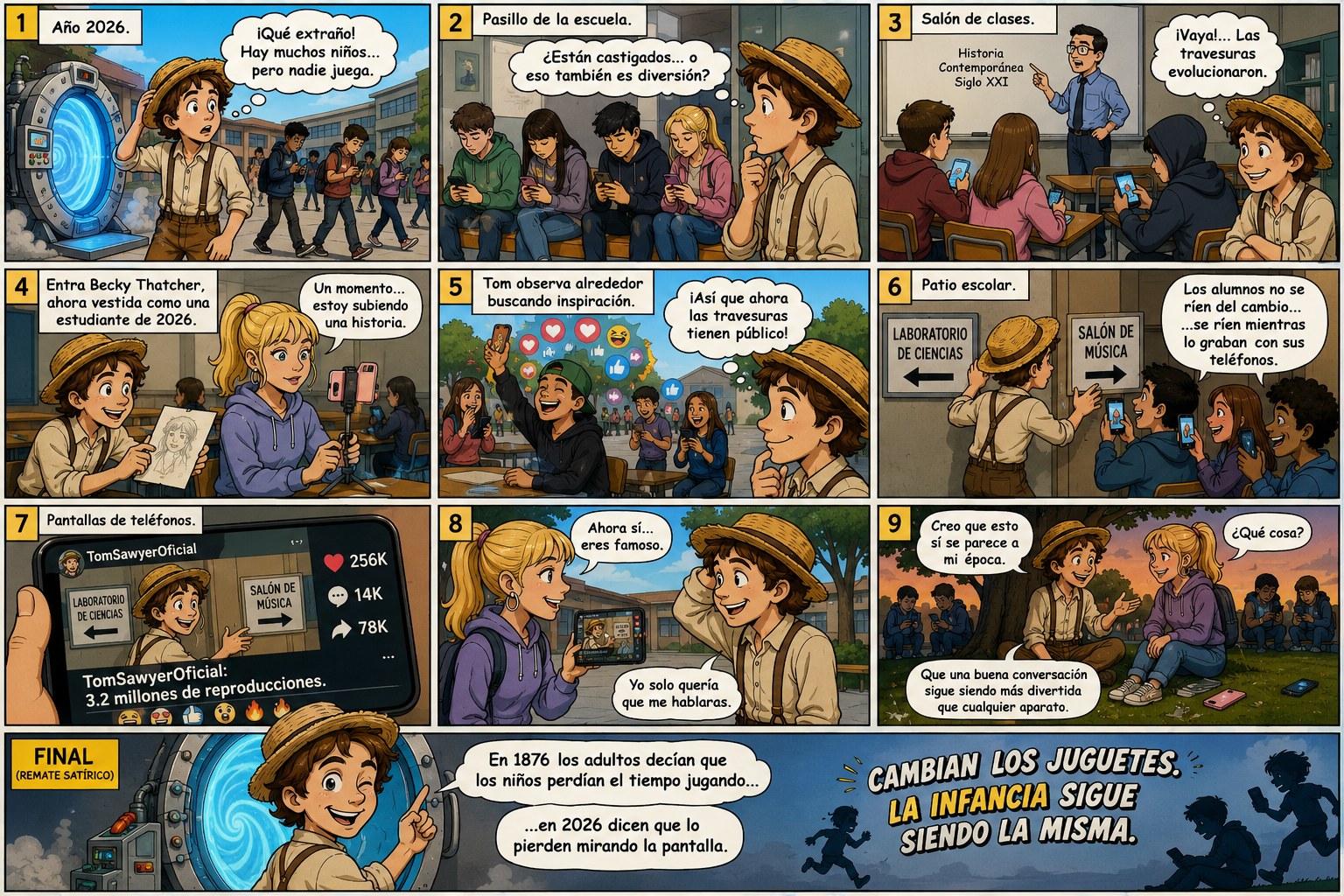 Tom Sawyer despierta en el año 2026