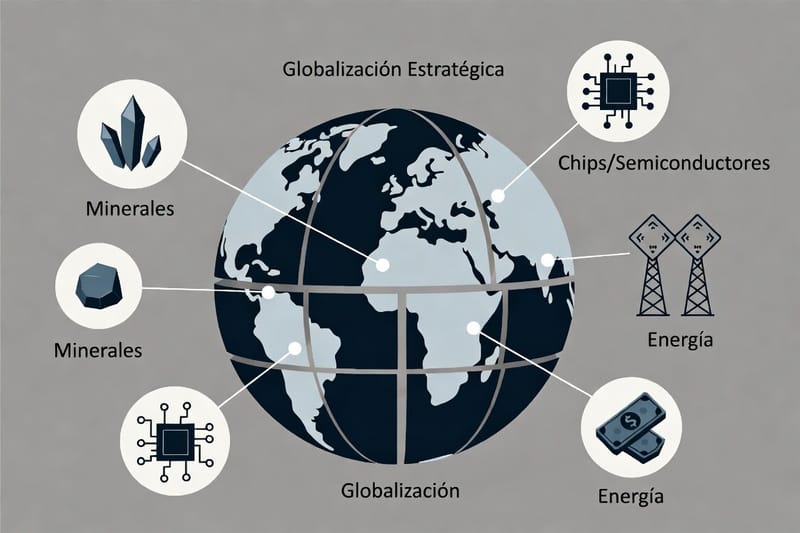 Geoeconomía 2026: la batalla por los minerales críticos, chips y el nuevo orden mundial