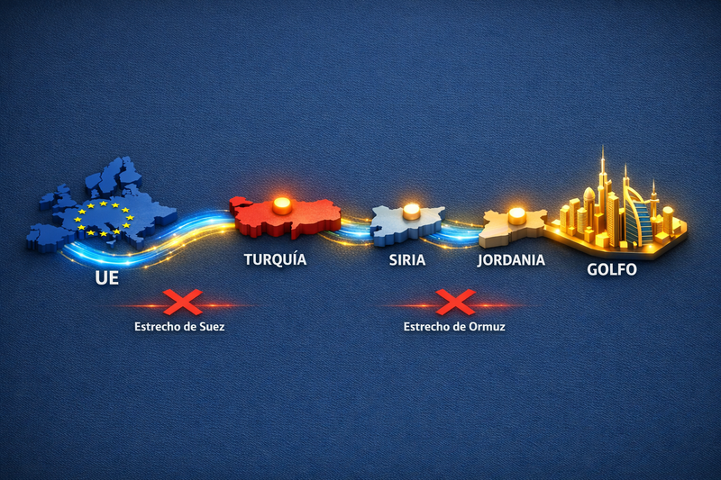 El corredor ferroviario trilateral Turquía-Siria-Jordania