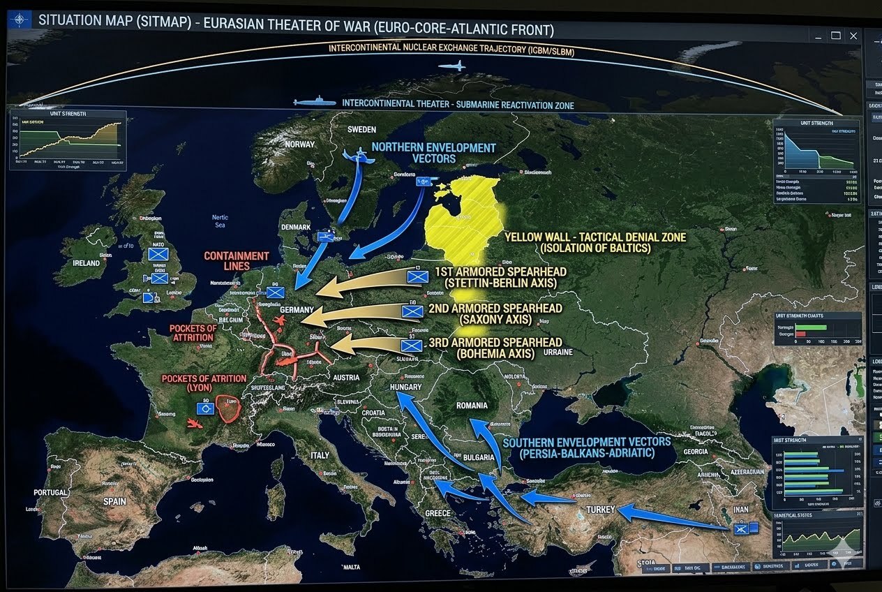 Imagen que describe las operaciones militares en el flanco ártico norte.