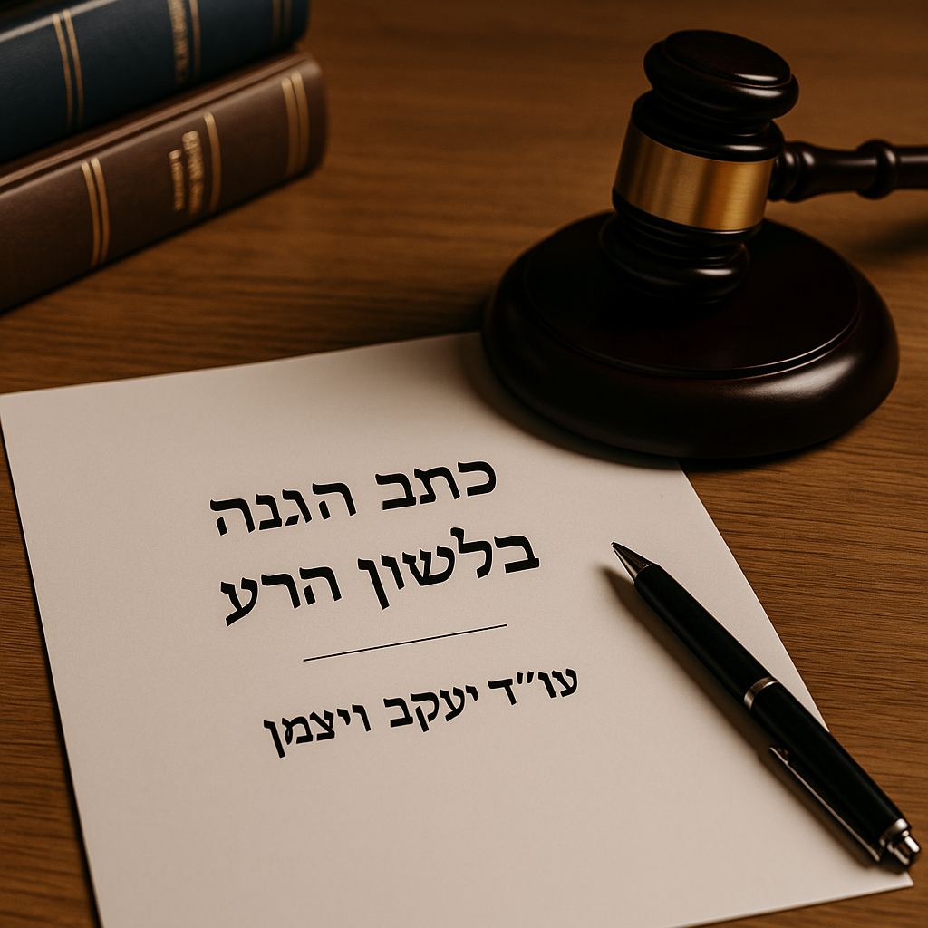 כתב הגנה בלשון הרע – דוגמה, הסברים וטיפים מעורך דין