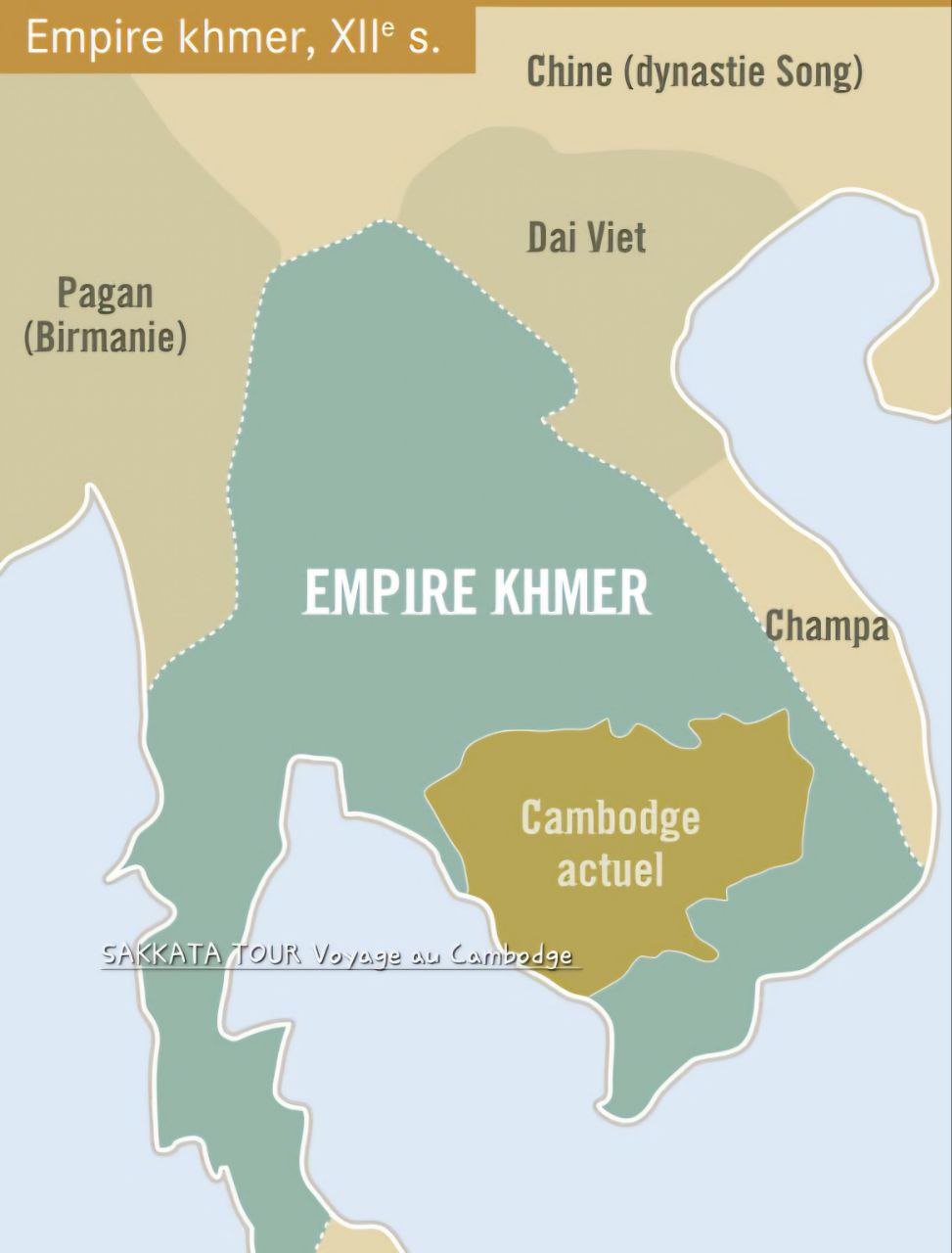 Le territoire de l'empire khmer