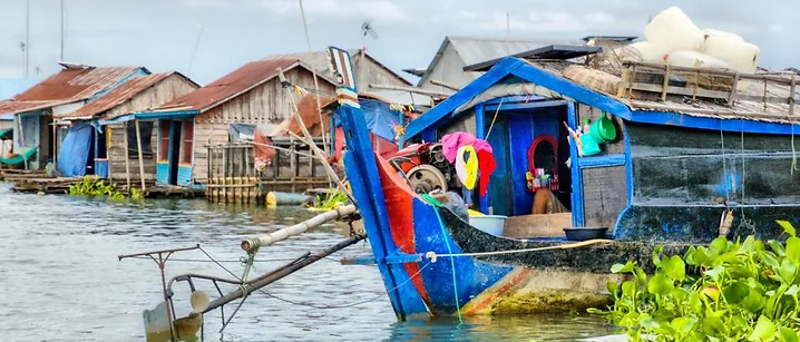 Les maisons flottantes à Méchrey Siem Reap