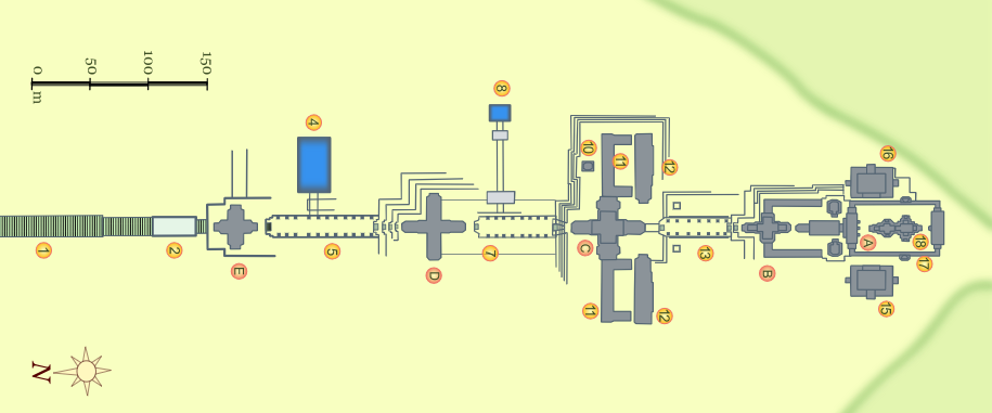 Le plan du site de Preah Vihear