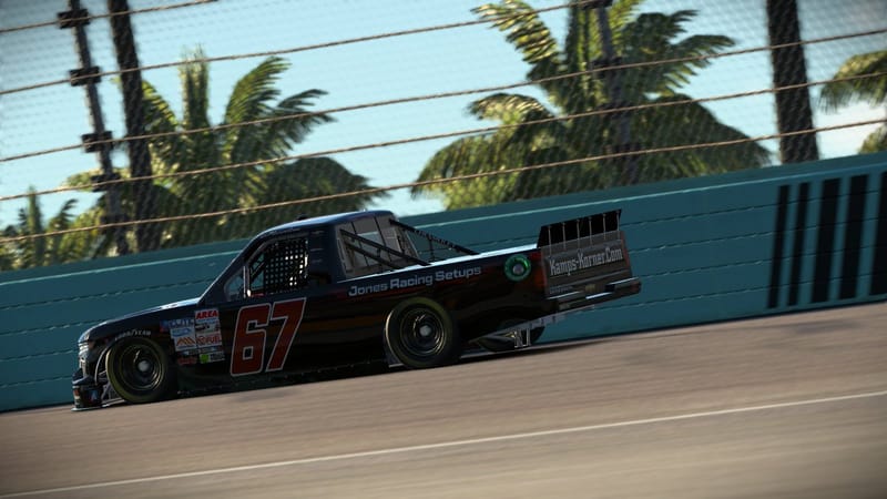 Caught In Wreck At AREA iRacing Truck Series