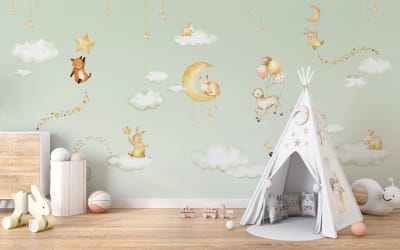 Creature Comforts: Whimsical Animal Wallpapers for Playful Kids' Rooms