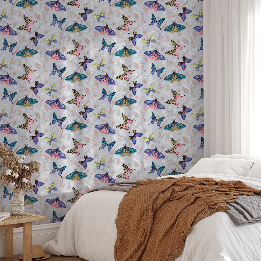 Colorful Butterfly Pattern Wallpaper Mural