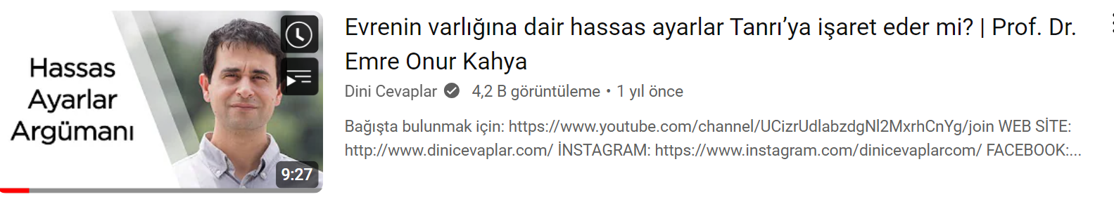 Hassas Ayarlar Tanrı’ya işaret eder mi?