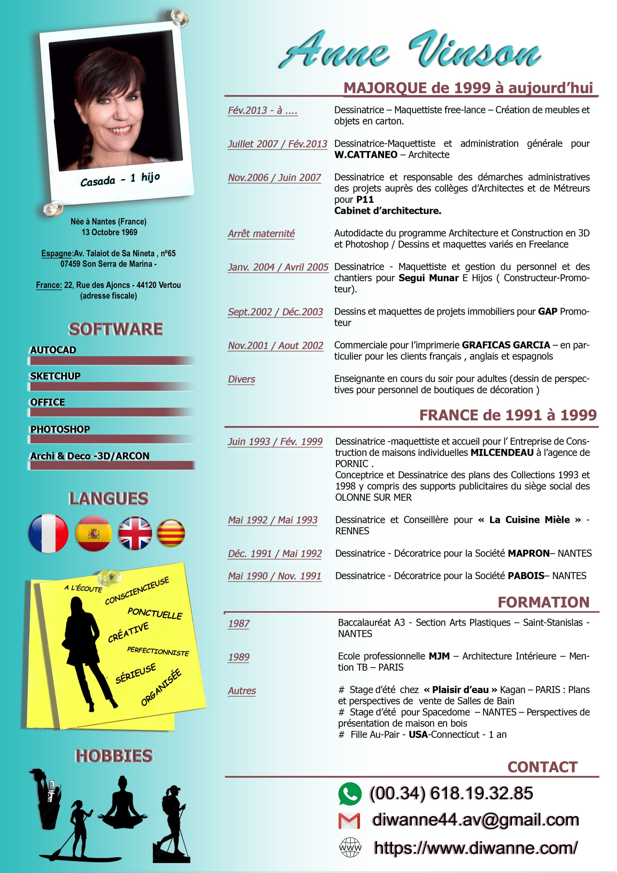 CV espagnol et français
