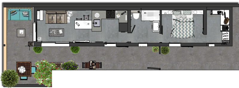 RÉ-AMÉNAGEMENT D'UN APPARTEMENT MANQUANT DE LUMIÈRE ET D'ESPACE