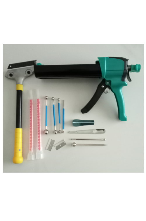 Dual-cartridge gun & toolkit