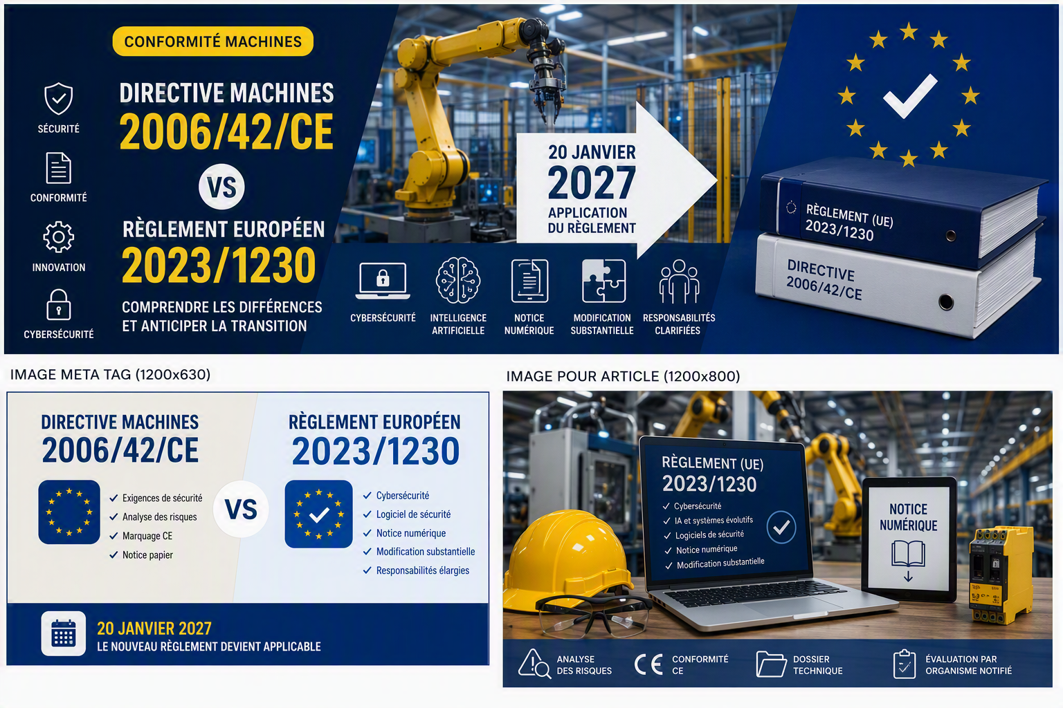 Directive Machines 2006/42/CE et règlement (UE) 2023/1230 : quelles différences pour les entreprises ?