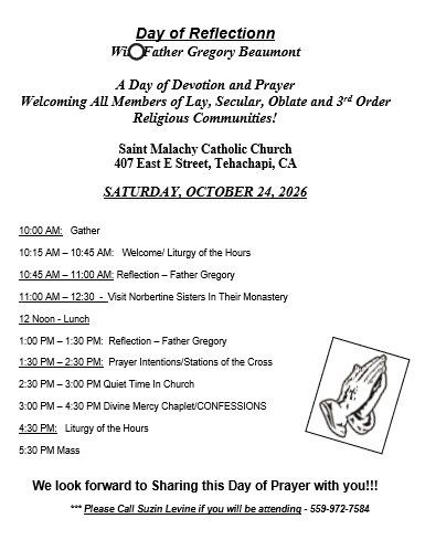 A Day of Devotion and Prayer for All Members of Lay, Secular, Oblate, and Third Order Religious Communities
