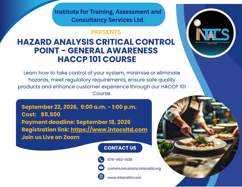 Hazard Analysis Critical Control Point - General Awareness HACCP 101 Course