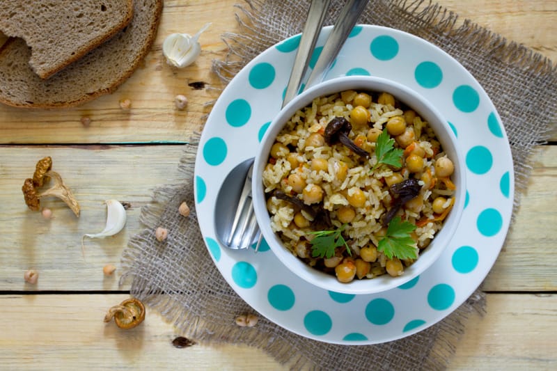 MUSHROOM CHICKPEAS RISOTTO