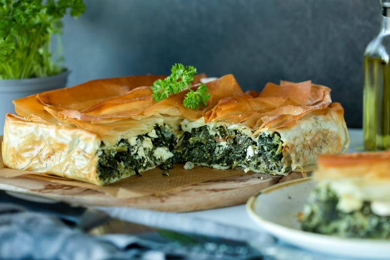 SPINACH TART WITH CHEESE