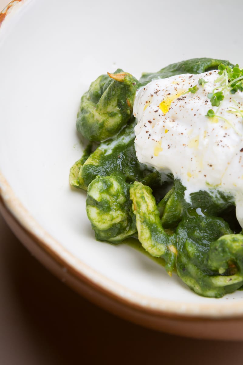 SPINACH WITH AGNIOLOTI