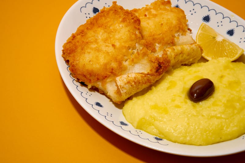 COD FISH WITH GARLIC SAUCE