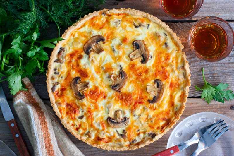 MUSHROOM QUICHE