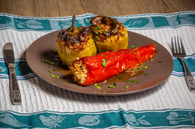 STUFFED TOMATOS AND PEPPERS