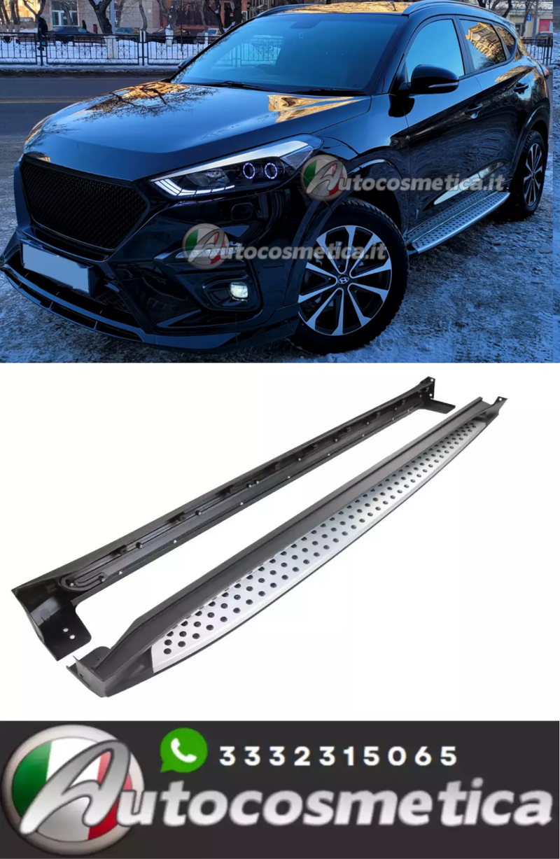 Pedane Laterali Sottoporta In Alluminio Con Predellini Per Hyundai Tucson Tle Dal 2015 1 - Foto 10