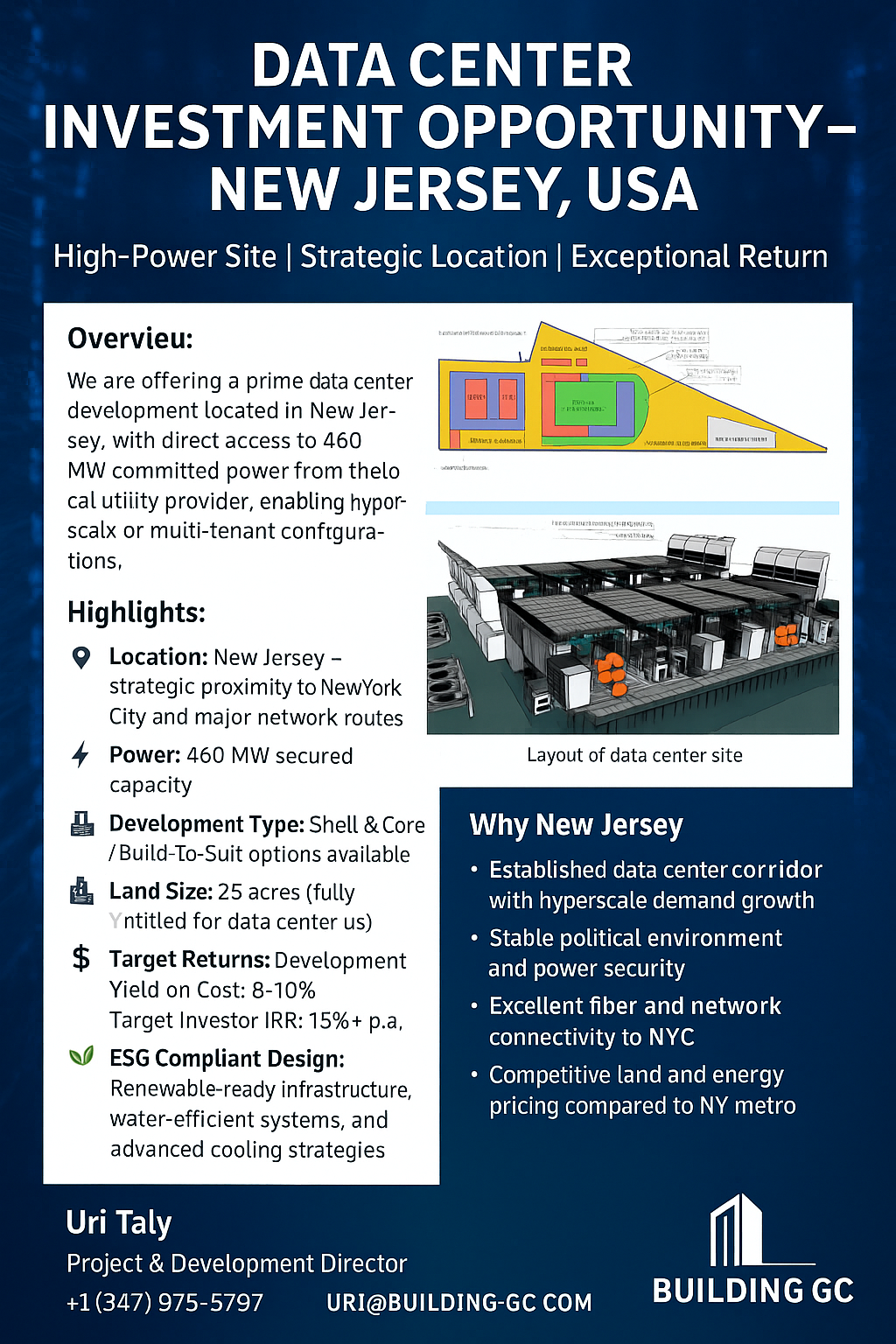 FOR SALE DATA CENTER with 460MW Electricity Approved