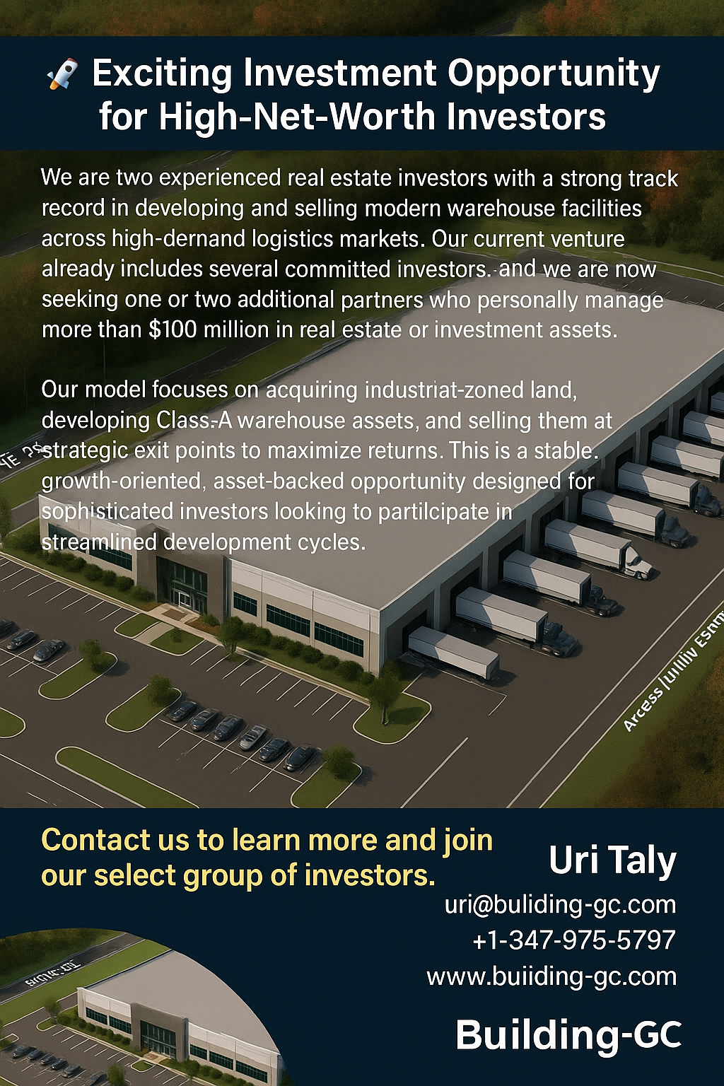 16.6 ACRES • 260,000–300,000 SF CLASS-A WAREHOUSE • ROUTE 206