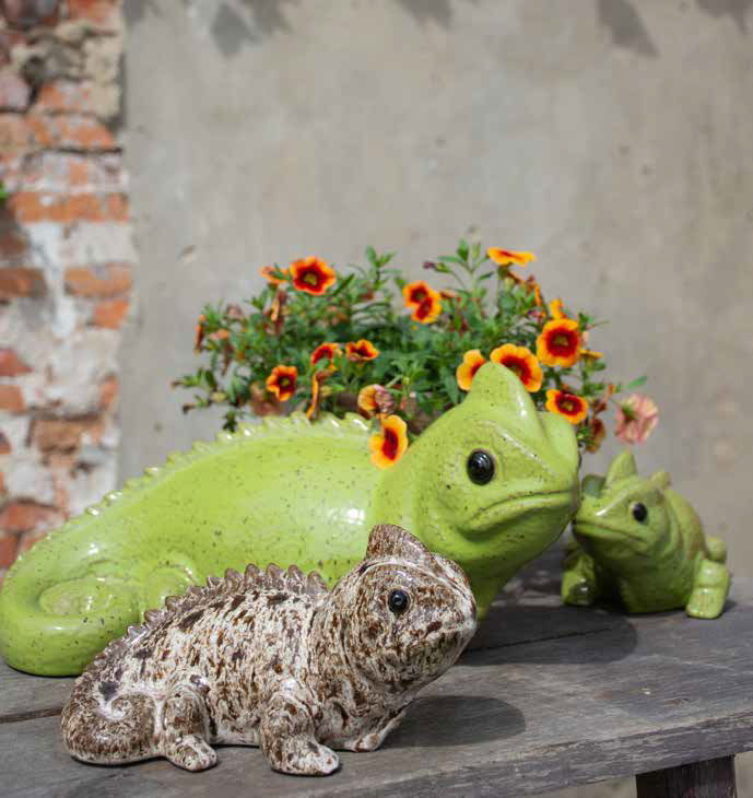 Animaux et statues en céramique, terre cuite, résine pour peupler les jardins