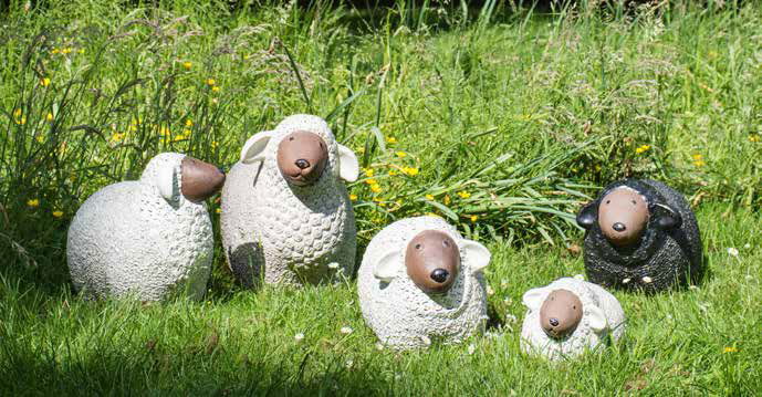Animaux et statues en céramique, terre cuite, résine pour peupler les jardins