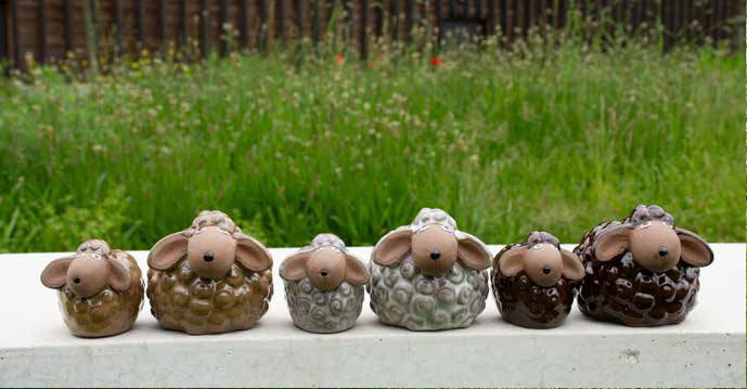 Animaux et statues en céramique, terre cuite, résine pour peupler les jardins