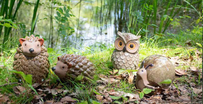 Animaux et statues en céramique, terre cuite, résine pour peupler les jardins