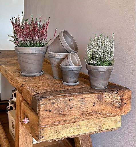 Résistante au gel, nous vous proposons une gamme étendue de poteries en terre cuite du plus bel effet nature 