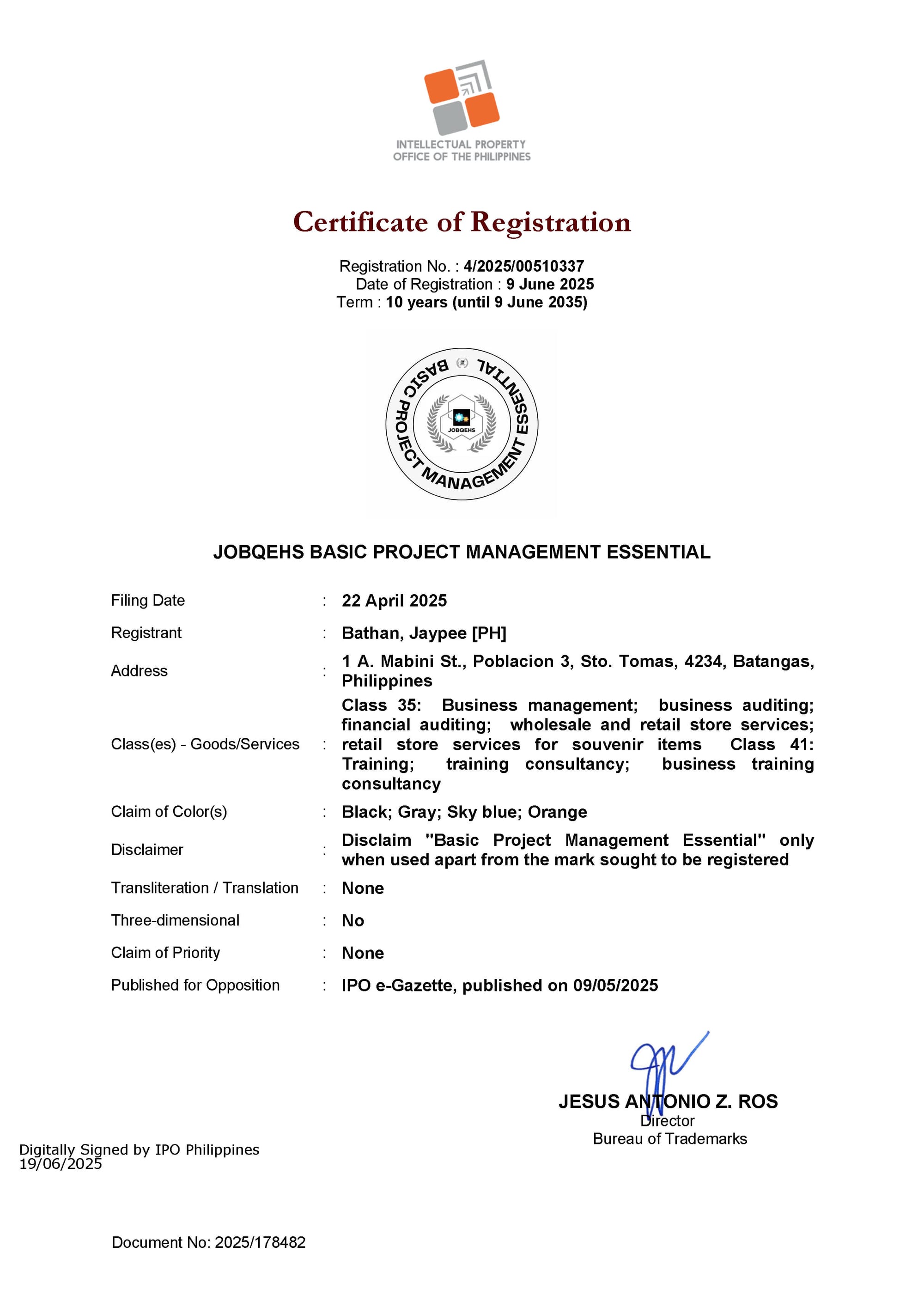 JOBQEHS Basic Project Management Essential