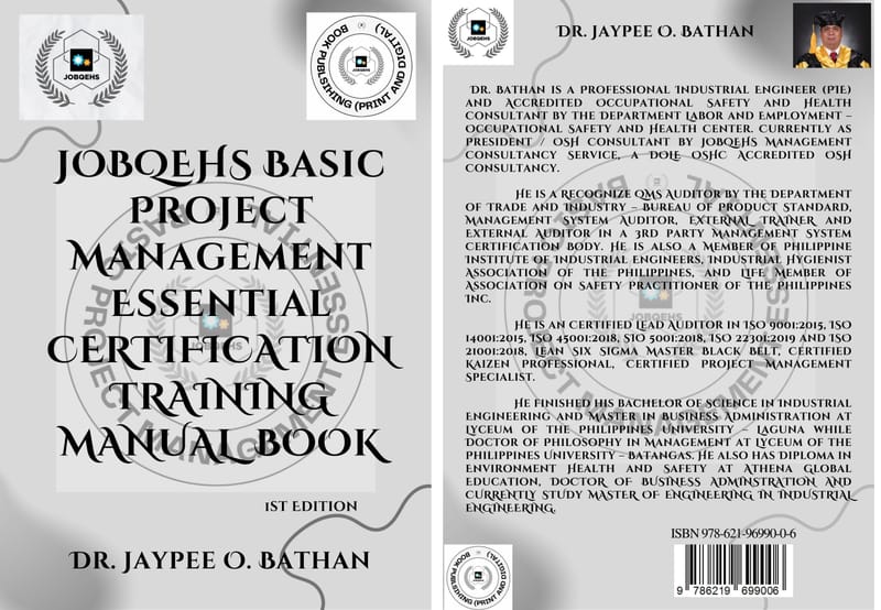 JOBQEHS Basic Project Management Essential Training Manual Book - PDF