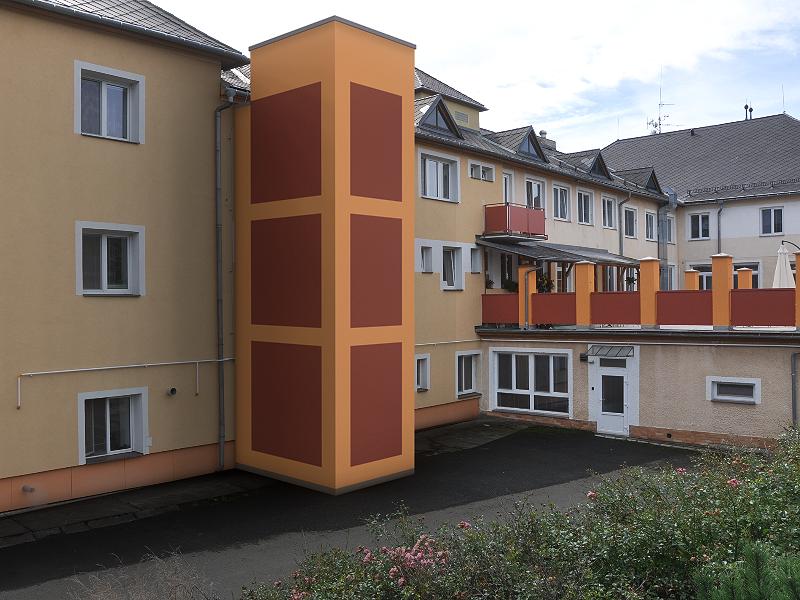 Přístavba výtahu domov důchodců