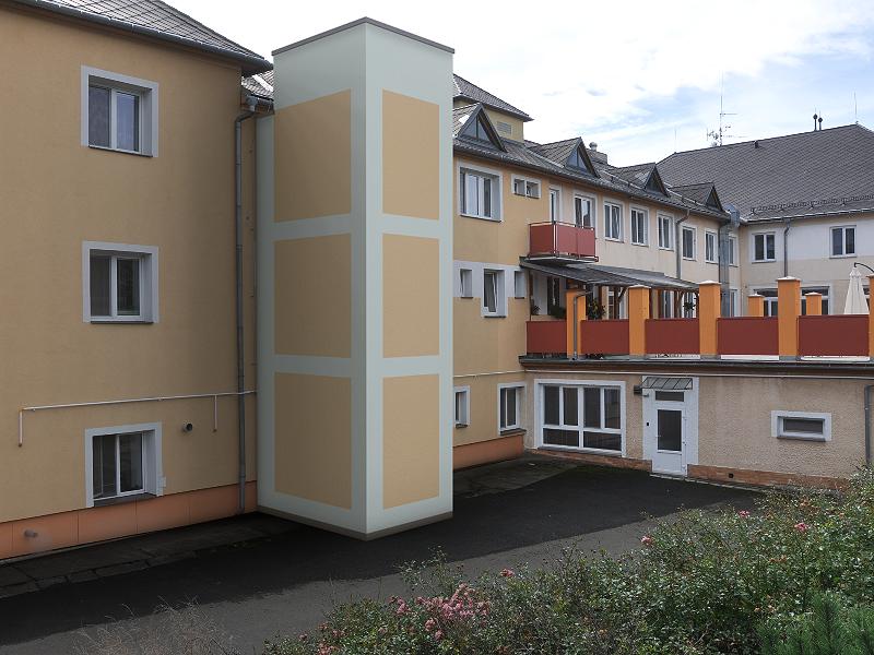 Přístavba výtahu domov důchodců