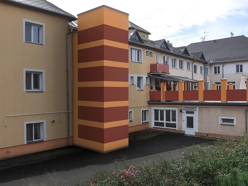 Přístavba výtahu domov důchodců