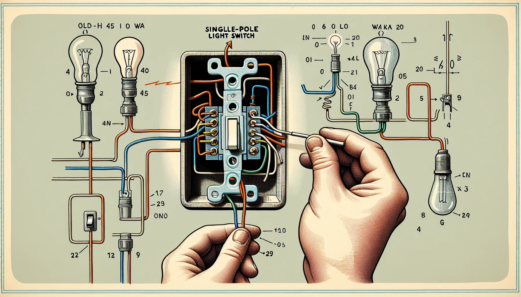 Step-by-step guide to wiring a single-pole light switch