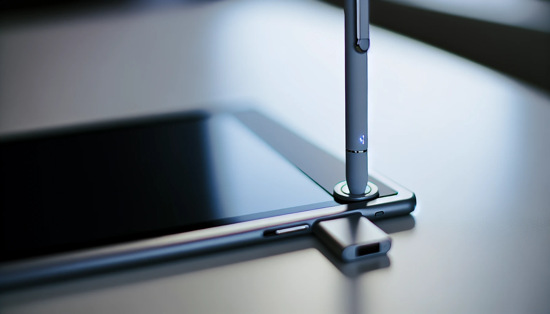 Second-generation Apple Pencil wirelessly charging on iPad